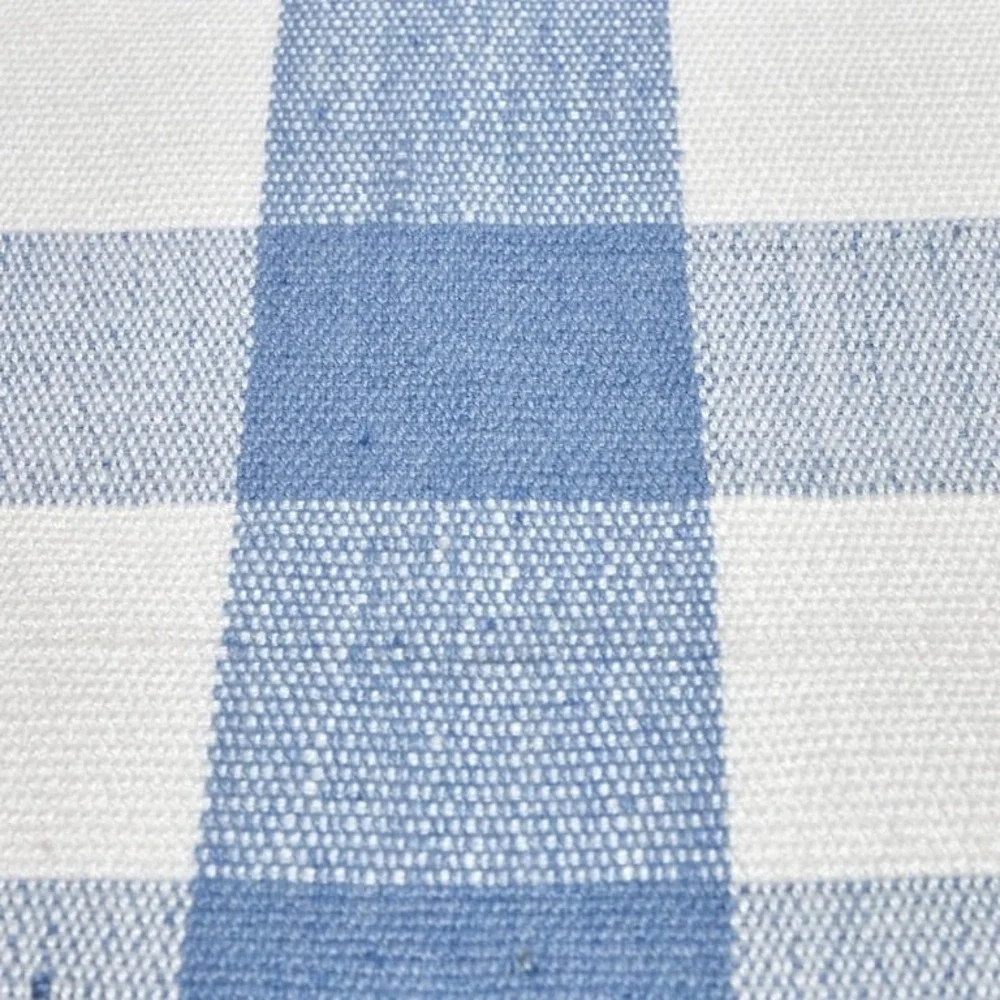My Texas House Blue & White Gingham Fringe Layering‎ Rug, Easter 2026